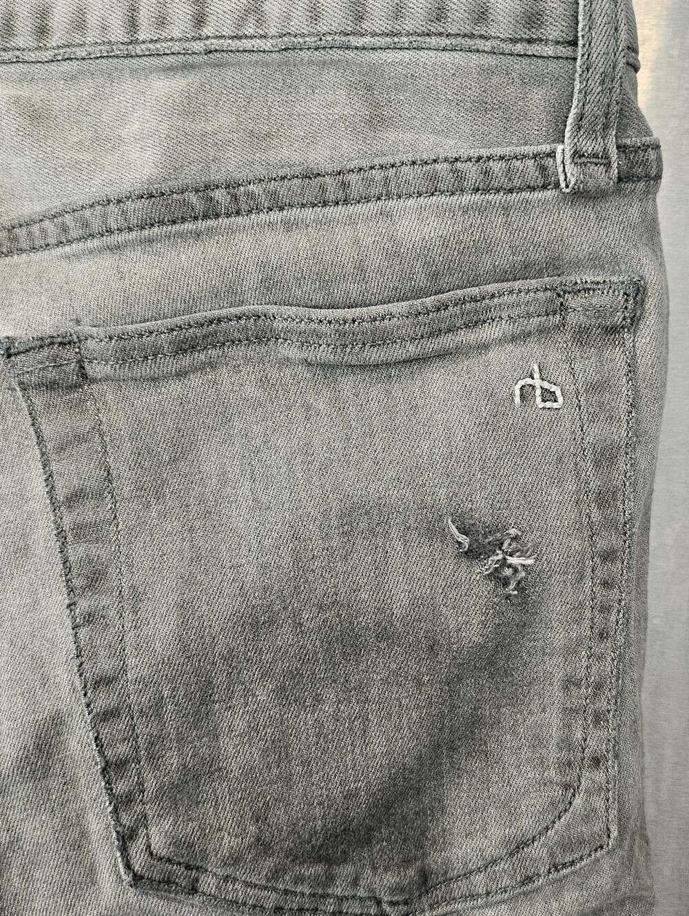 rag & bone Men's Slim Fit 2 Castor Jeans Grey W33 I28 - Picture 6 of 7